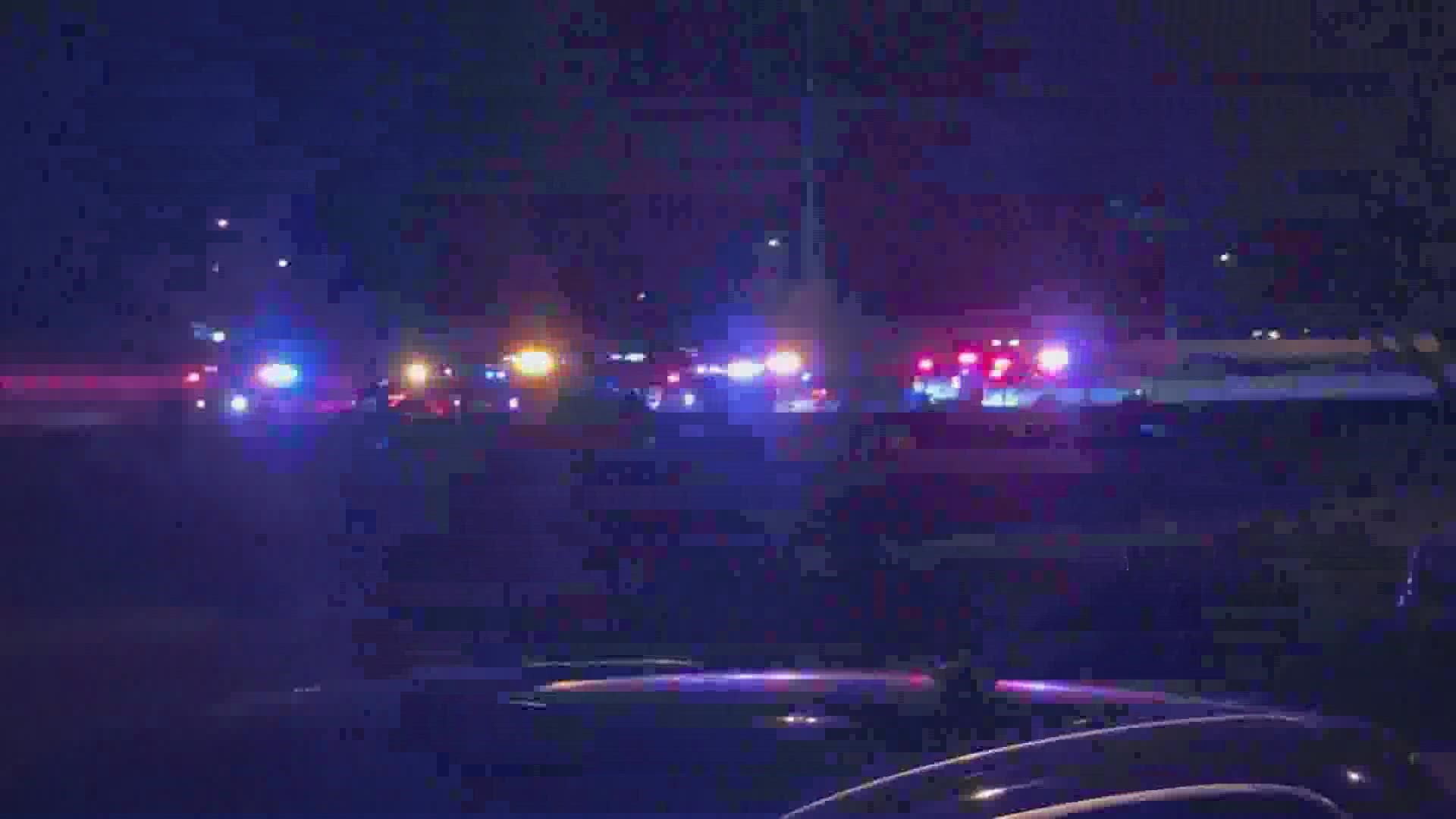 Denver Police said the shooting happened in the area of I-25 and Speer Boulevard Friday night.