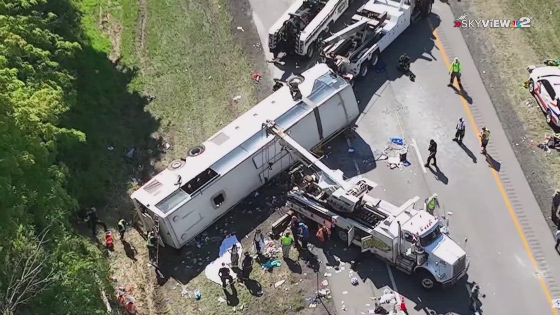 The crash happened in upstate New York on Friday. It killed five people and dozens more were injured.