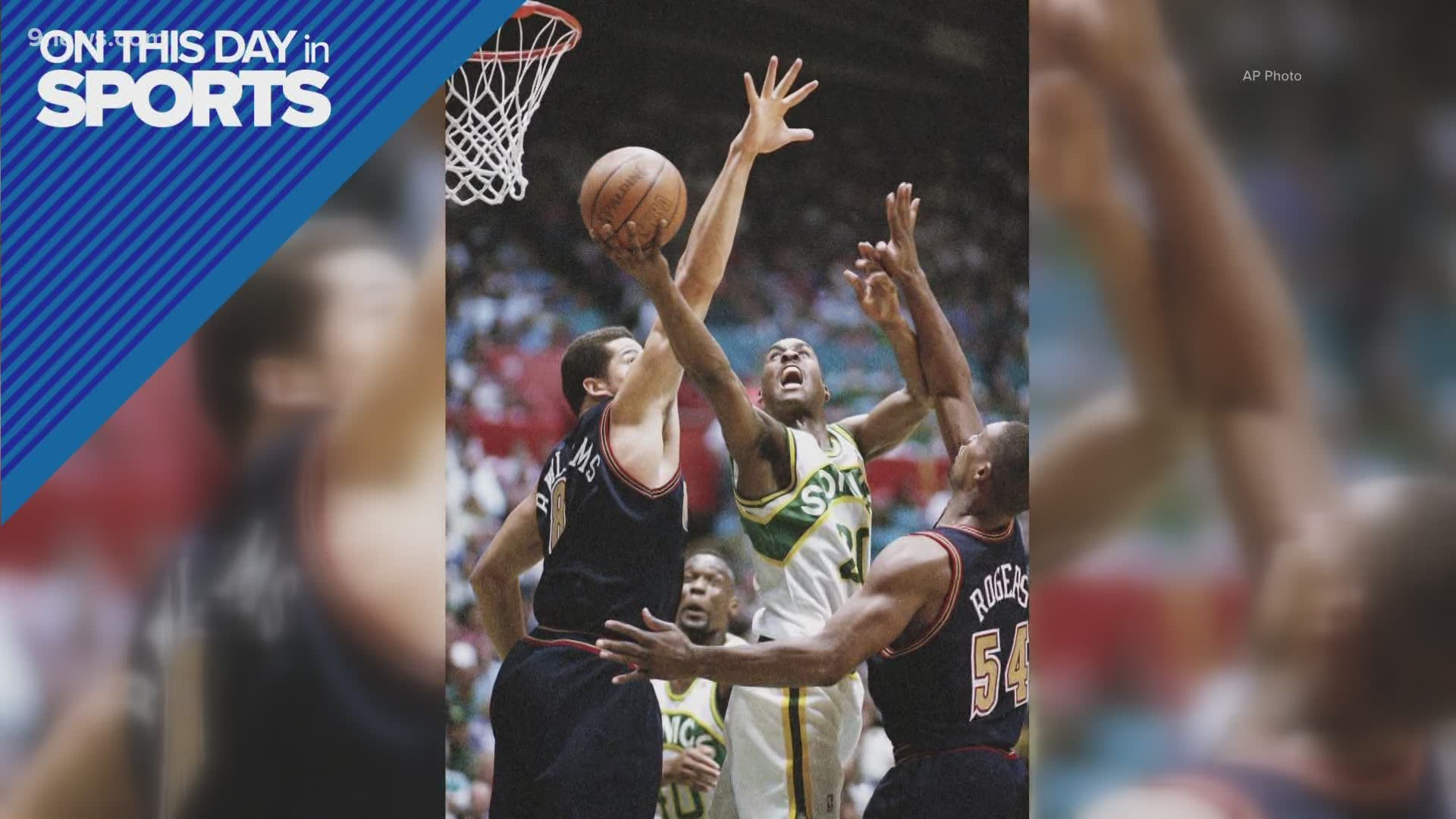 On May 7, 1994, center Dikembe Mutombo would lead the Denver Nuggets over the Seattle Supersonics in the NBA playoffs, becoming the first 8-seed to beat a 1-seed.