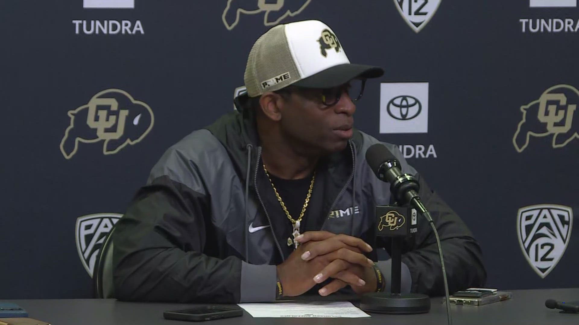 Coach Prime started his weekly press conference by discussing the burglary that took place at the Rose Bowl Saturday, where multiple Buffs players had things stolen.