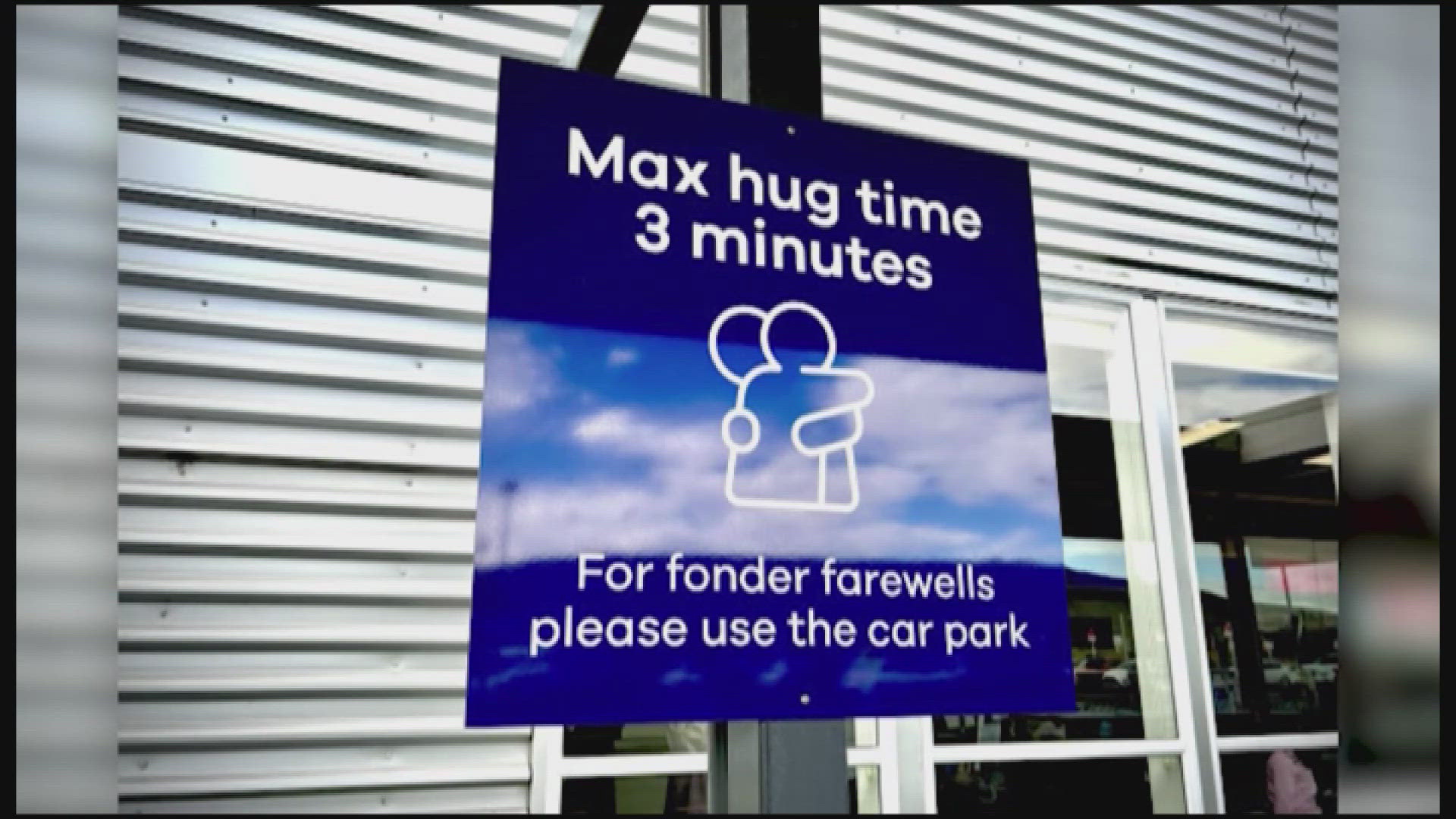 The New Zealand airport's CEO said it only takes 20 seconds for a hug to release the love hormone oxytocin.