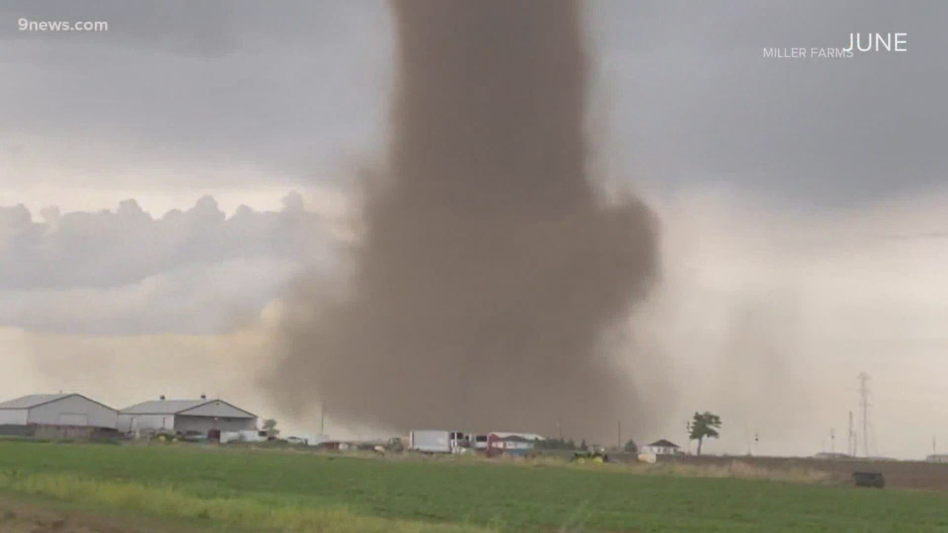 The Platteville-based farm sustained damage to equipment and crops during the June landspout tornado.