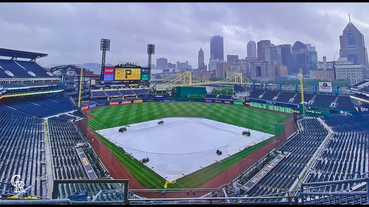 Rockies' game vs. Pirates postponed Monday because of weather