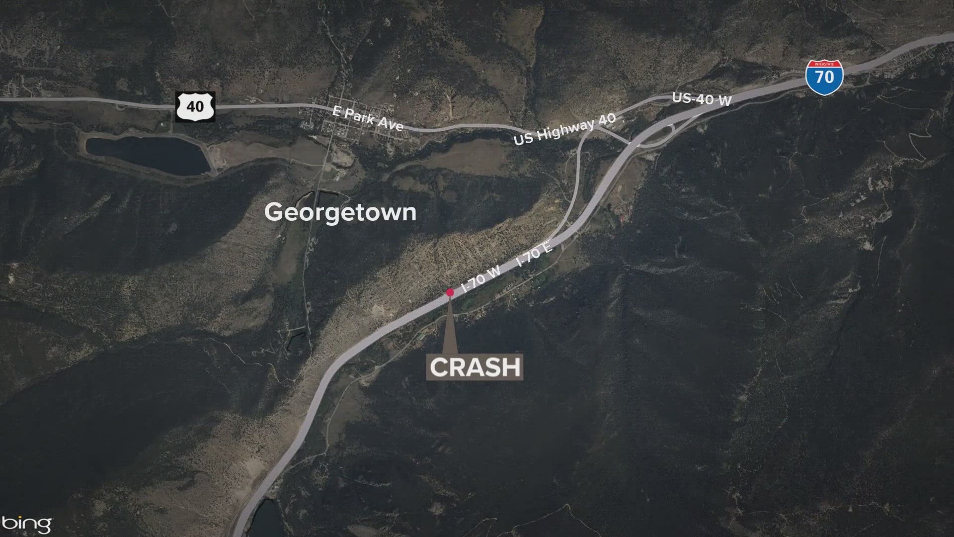 The crash happened around 9 p.m. Saturday, the Clear Creek County Sheriff's Office said.