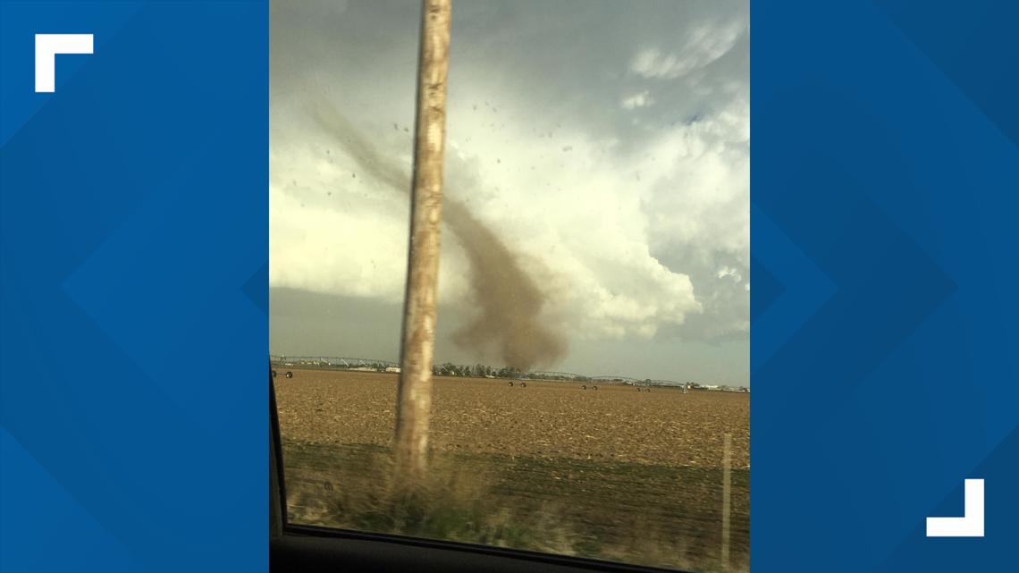 Landspout tornado spotted near Greeley, Weld County