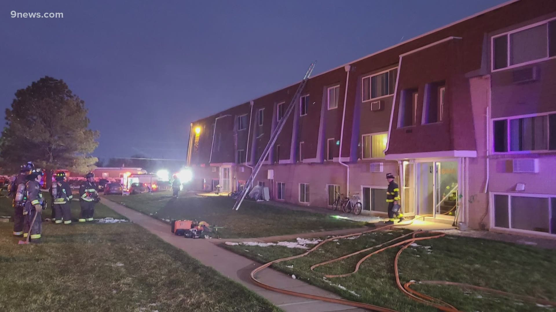 About 20 people are displaced following an early morning fire at the complex on East 17th Place in Aurora.