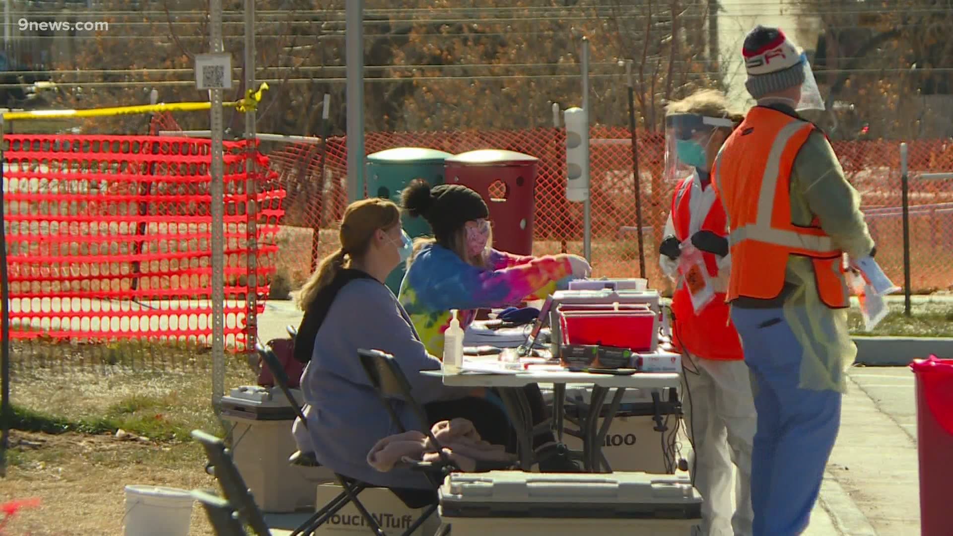 Denver's fourth community testing site for COVID-19 opened Monday morning at Ruby Hill Park. It closed at 1:30 p.m.