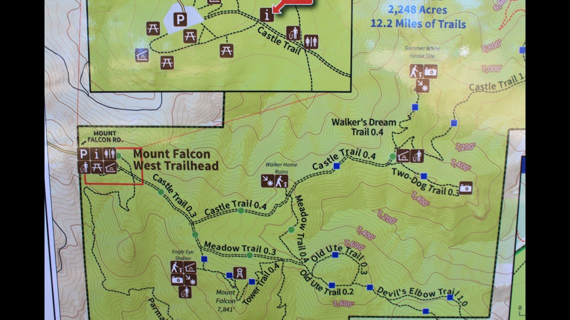 Mt Falcon Trail Map A Trail In Jefferson County Leads To What Could Have Been The Summer Home  For The President | 9News.com