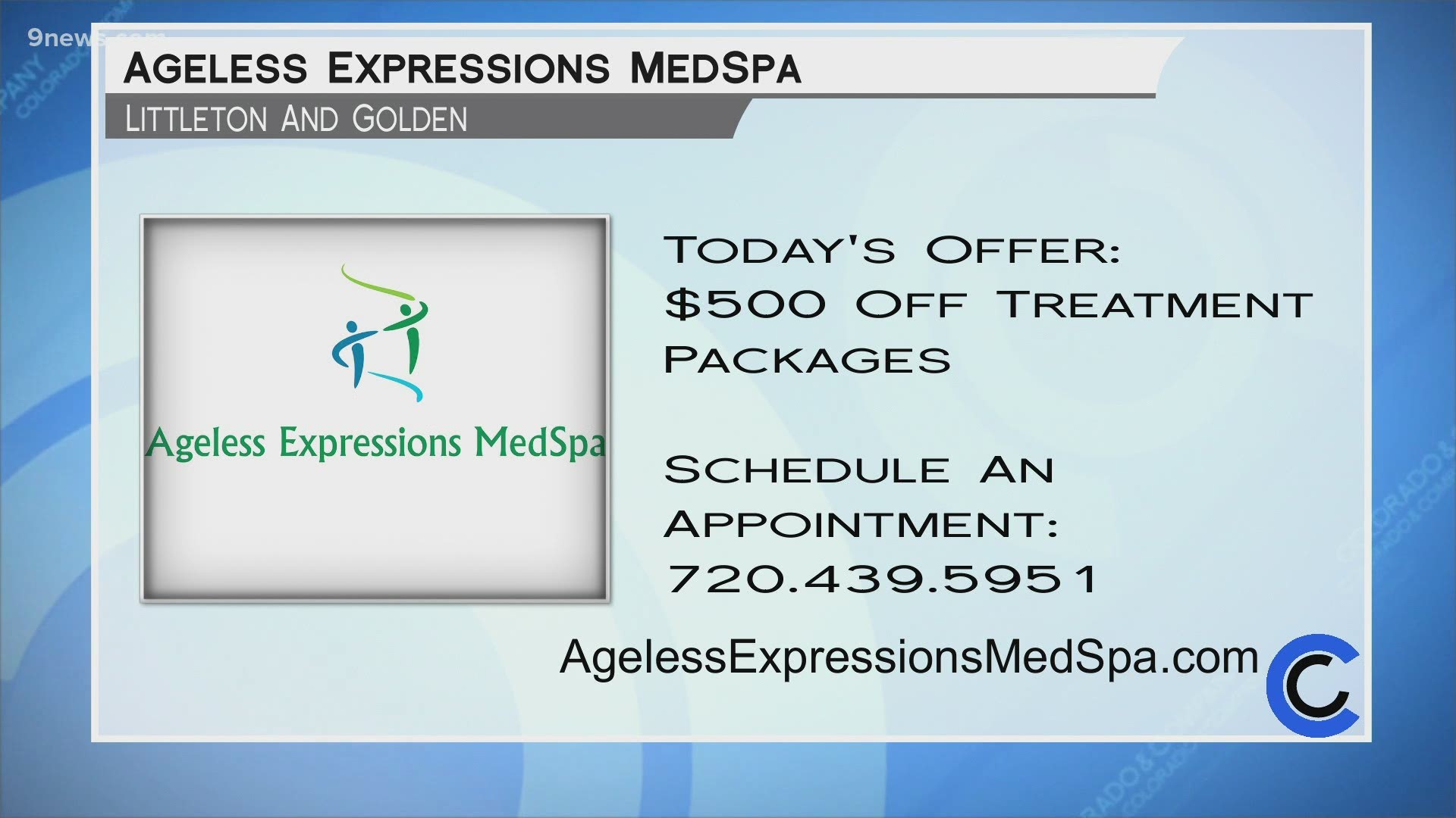 Learn more about the treatments provided by Ageless Expressions at AgelessExpressionsMedSpa.com or call 720.439.5951. You can find them in Littleton and Golden.