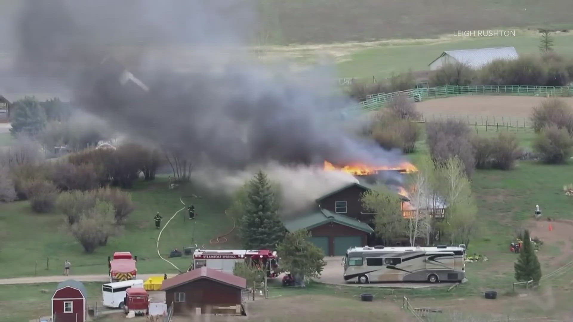 Lots of people for miles around Steamboat Springs could see the smoke coming from the house fire.