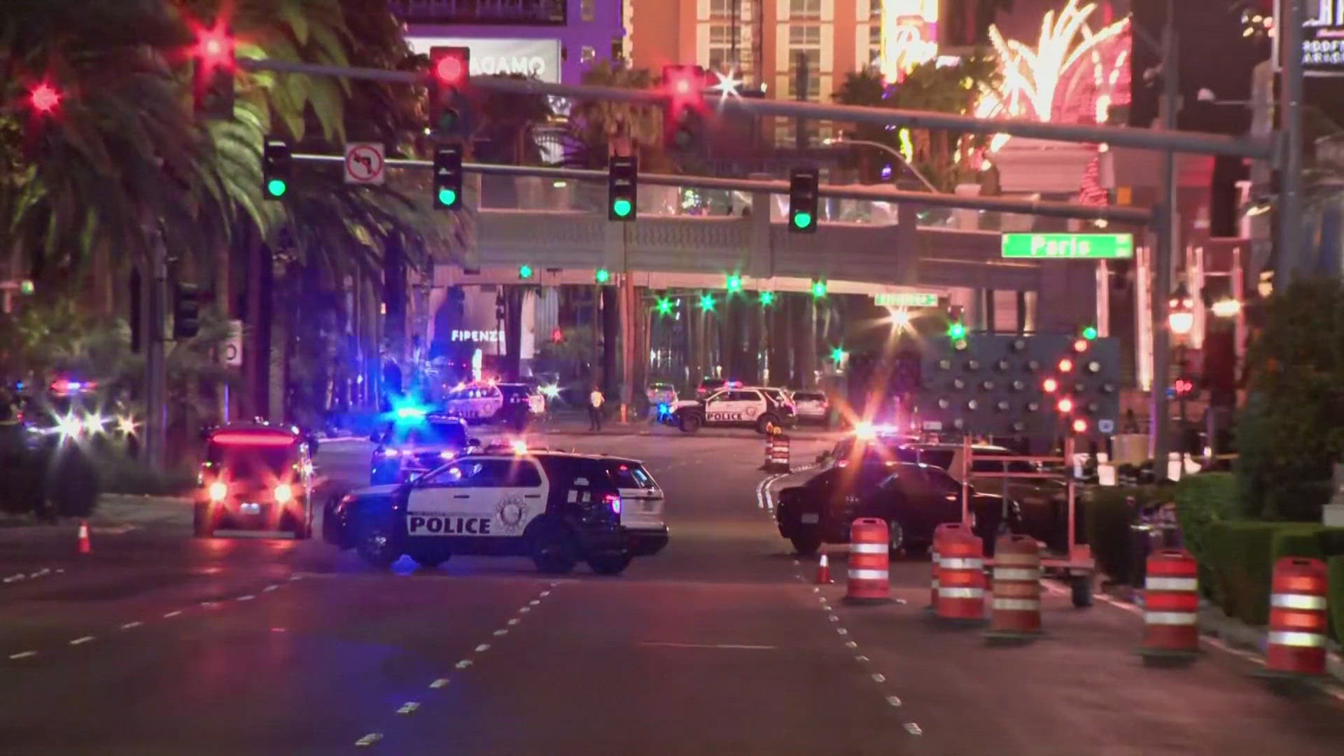 The shooting happened near the famous fountain outside of the Bellagio Resort & Casino.