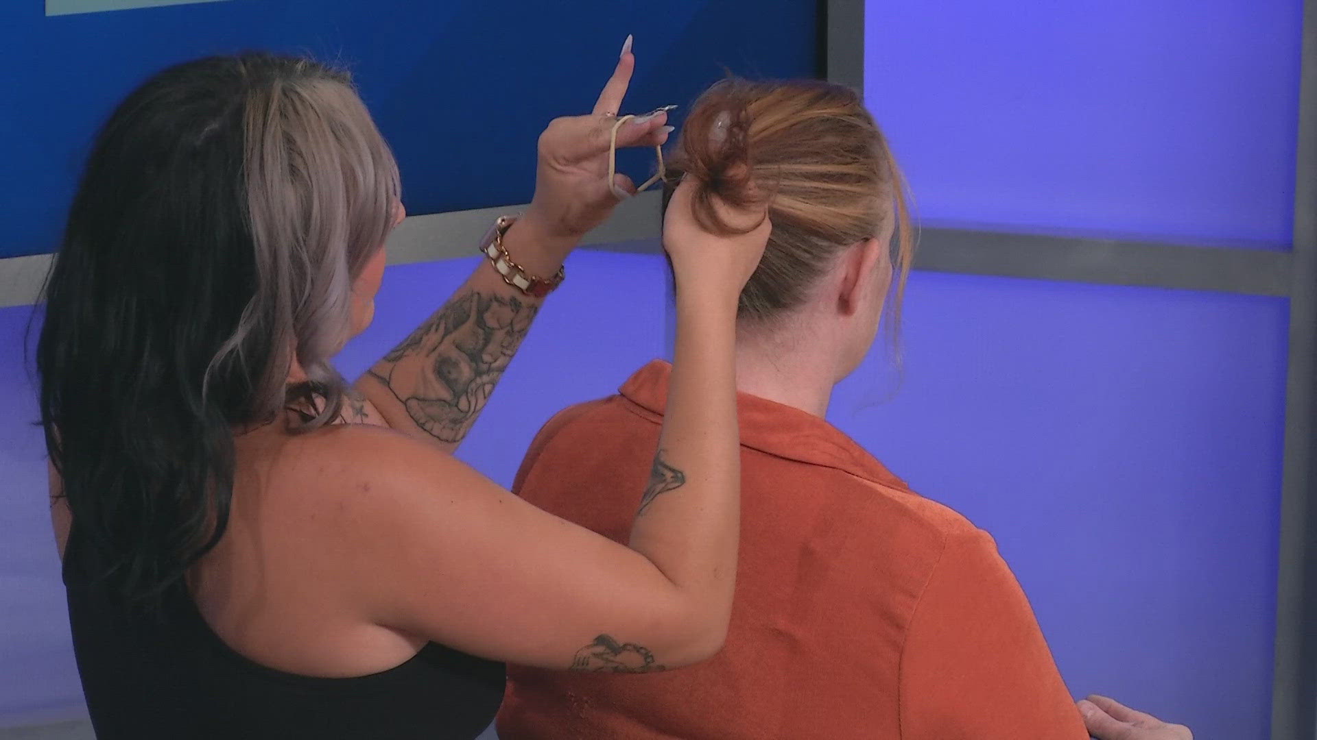 Destiny Travis, celebrity stylist, shows quick hair styles you can do to look put together in just a couple of minutes.