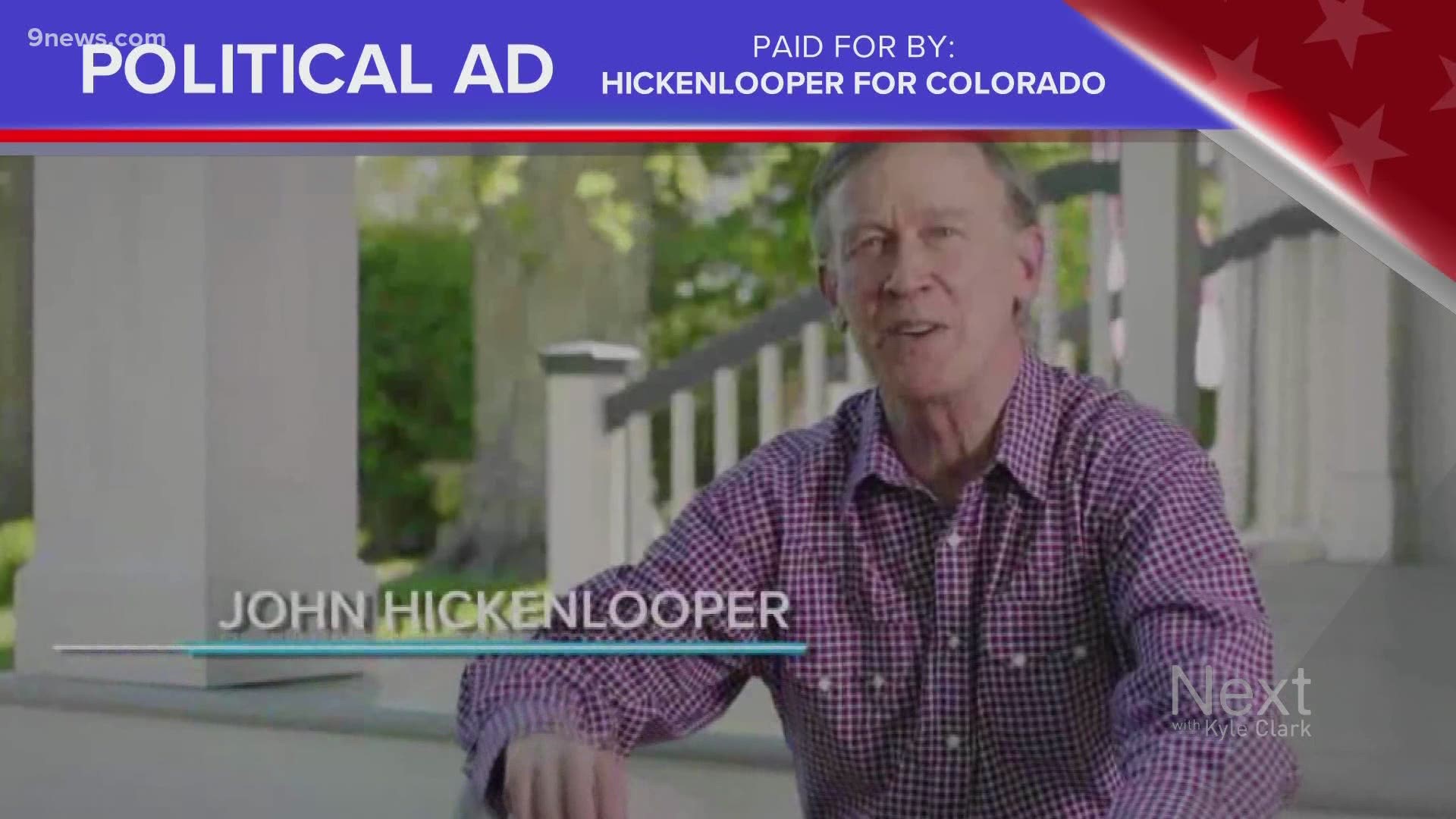 Former Gov. Hickenlooper makes claims about Colorado's economy as he campaigns for the U.S. Senate seat held by Cory Gardner.
