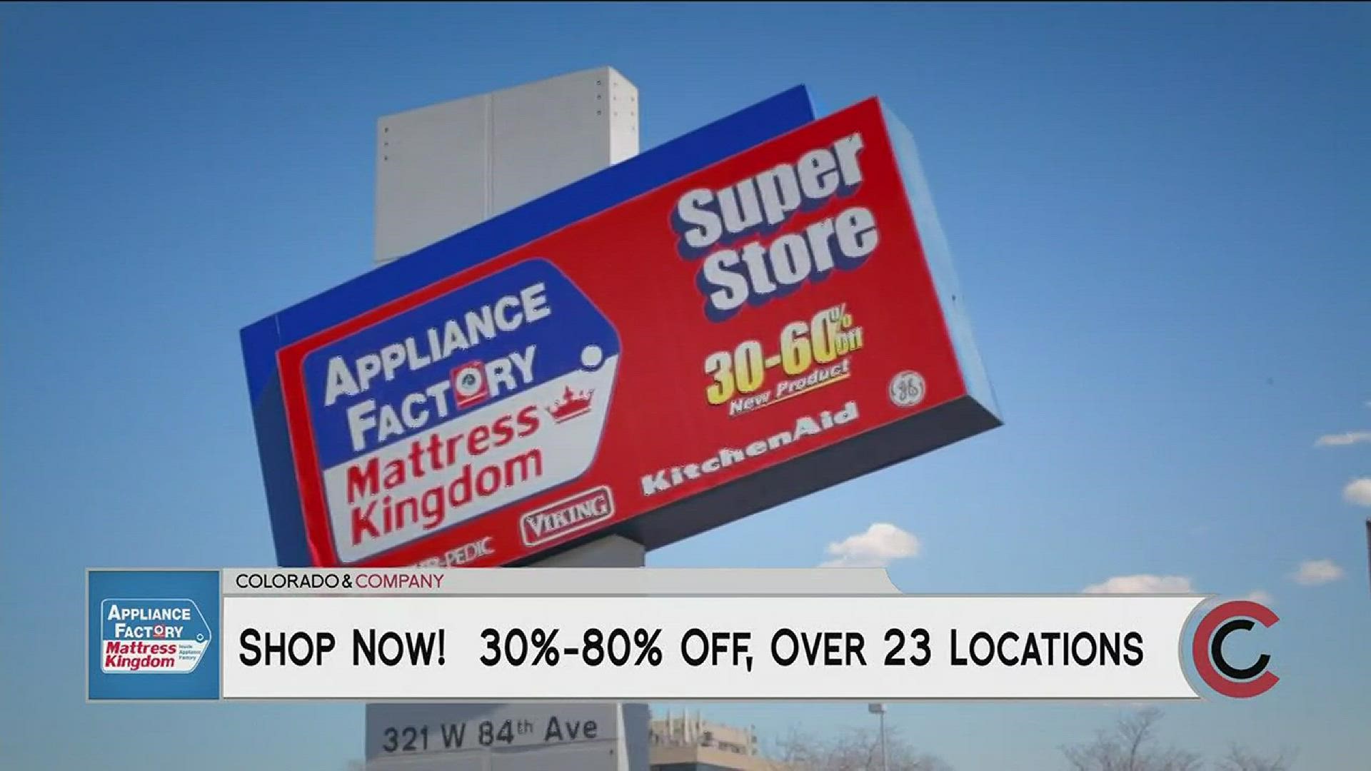 Take advantage of the Thermador floor model clearance sale going on now. Appliance Factory and Mattress Kingdom is the nation’s largest discount appliance and mattress retailer. They have the lowest prices in the Colorado, with thousands of appliances and mattresses for 30% to 50% off.  Shop online www.AppianceFactory.com or any of their 23 locations.