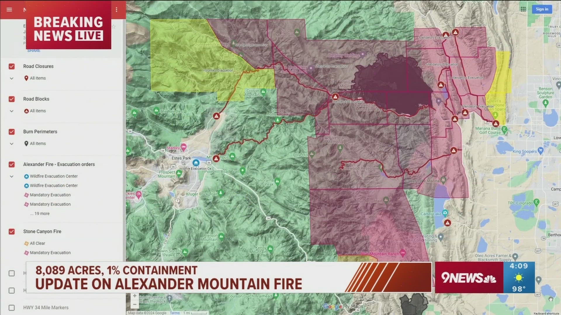 Alexander Mountain Fire update: At least 24 structures damaged