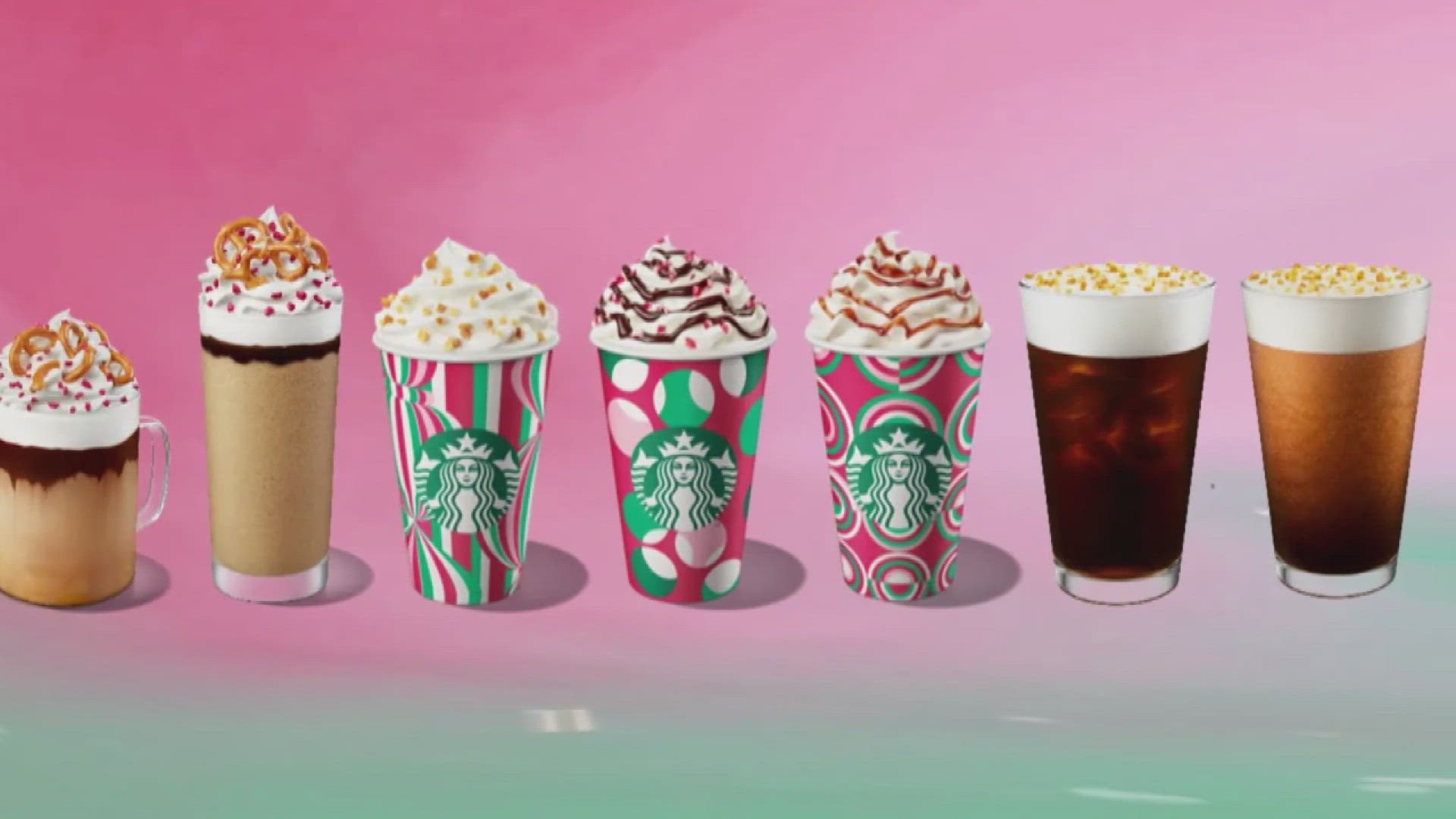 Returning menu favorites include the Peppermint Mocha, Caramel Brulée Latte and Chestnut Praline Latte.