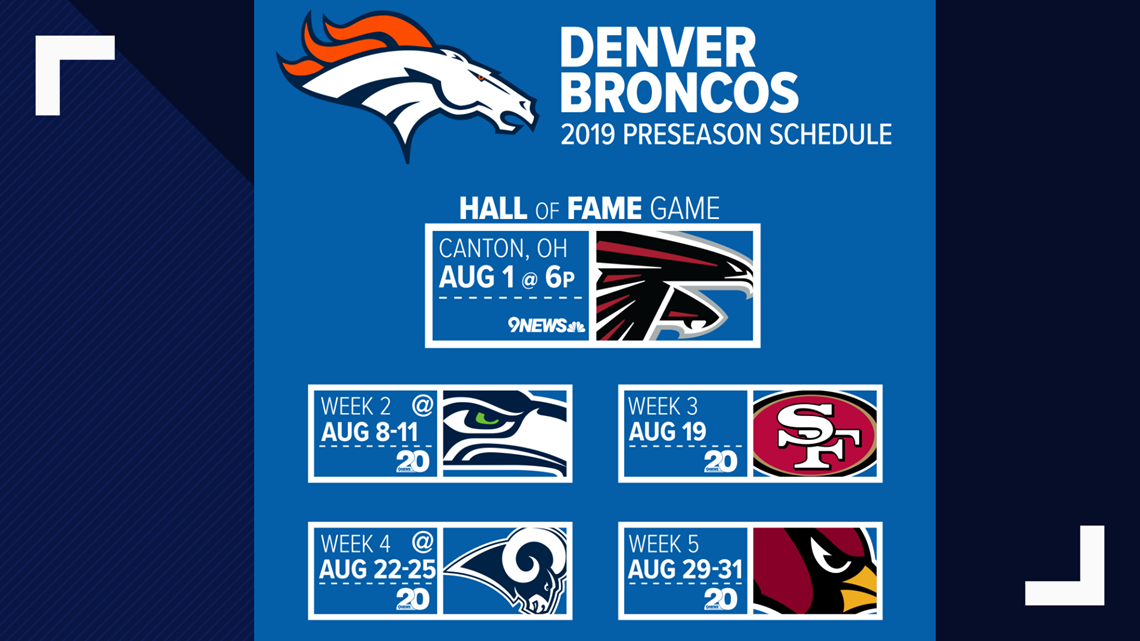 Broncos preseason schedule First look at Fangio and Flacco