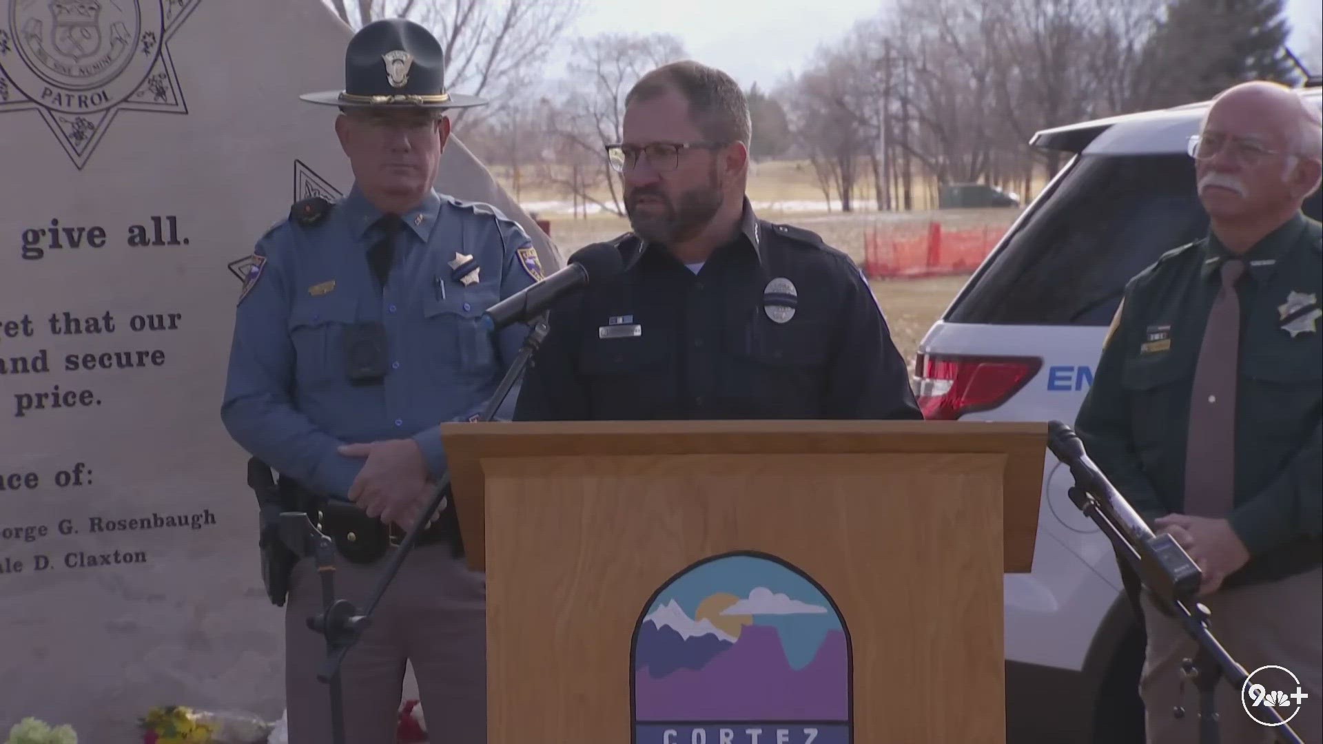 Cortez Police Chief Vernon Knuckles provides an update on the fatal shooting of Sgt. Michael Moran during a traffic stop on Wednesday.