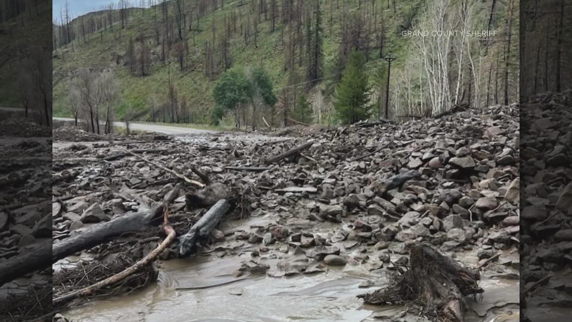 Mudslide In Grand County Colorado Causes Road Closures | 9news.com