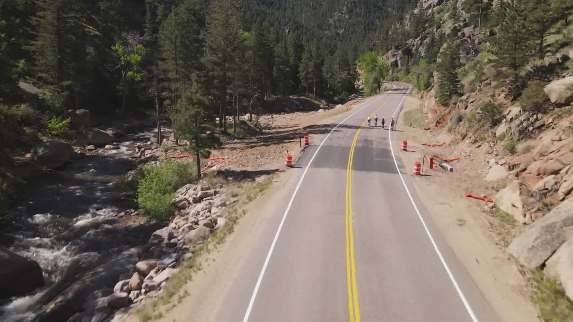 CDOT had a celebration on HWY 7 in Lyons. Nine years after the floods damaged the roads, repairs are almost complete. Photojournalist Tom Cole got a sneak preview.