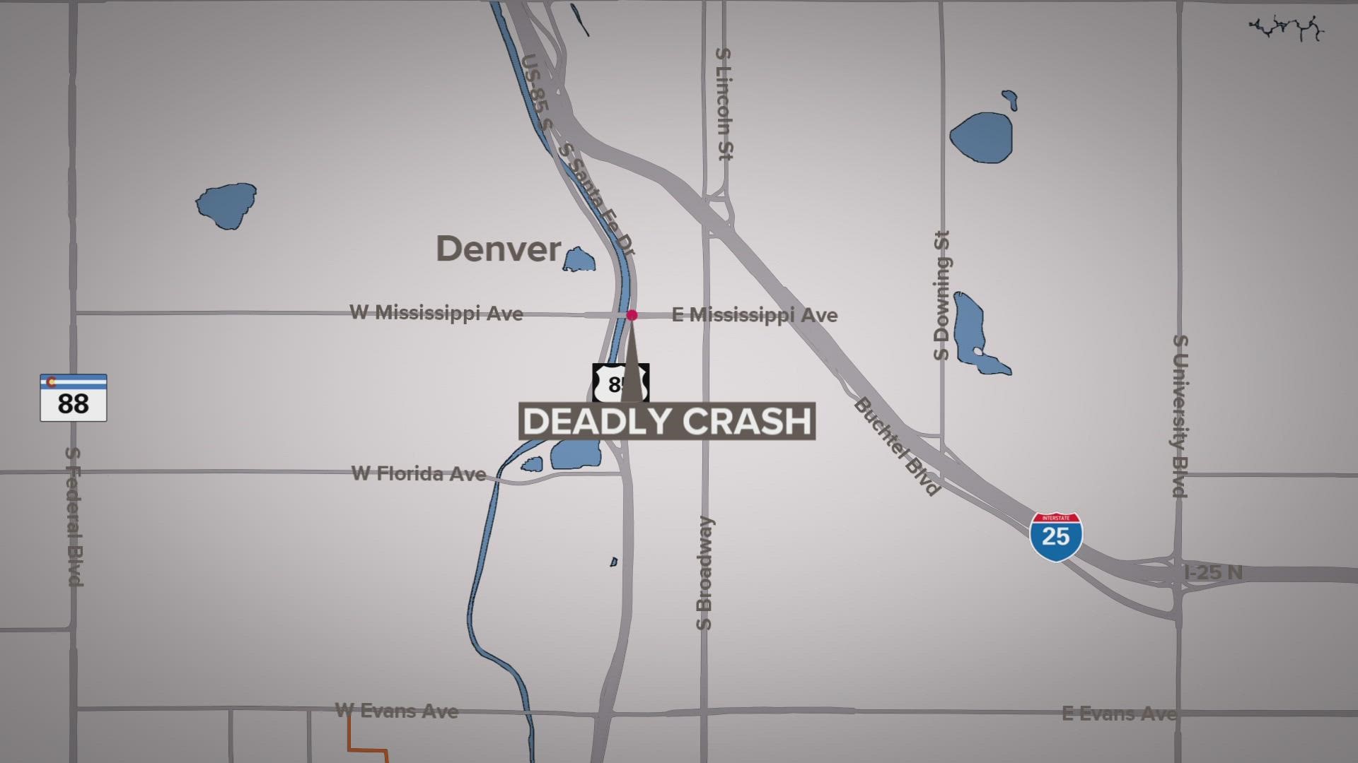 Police said a man and a woman died in the crash on Sunday morning.