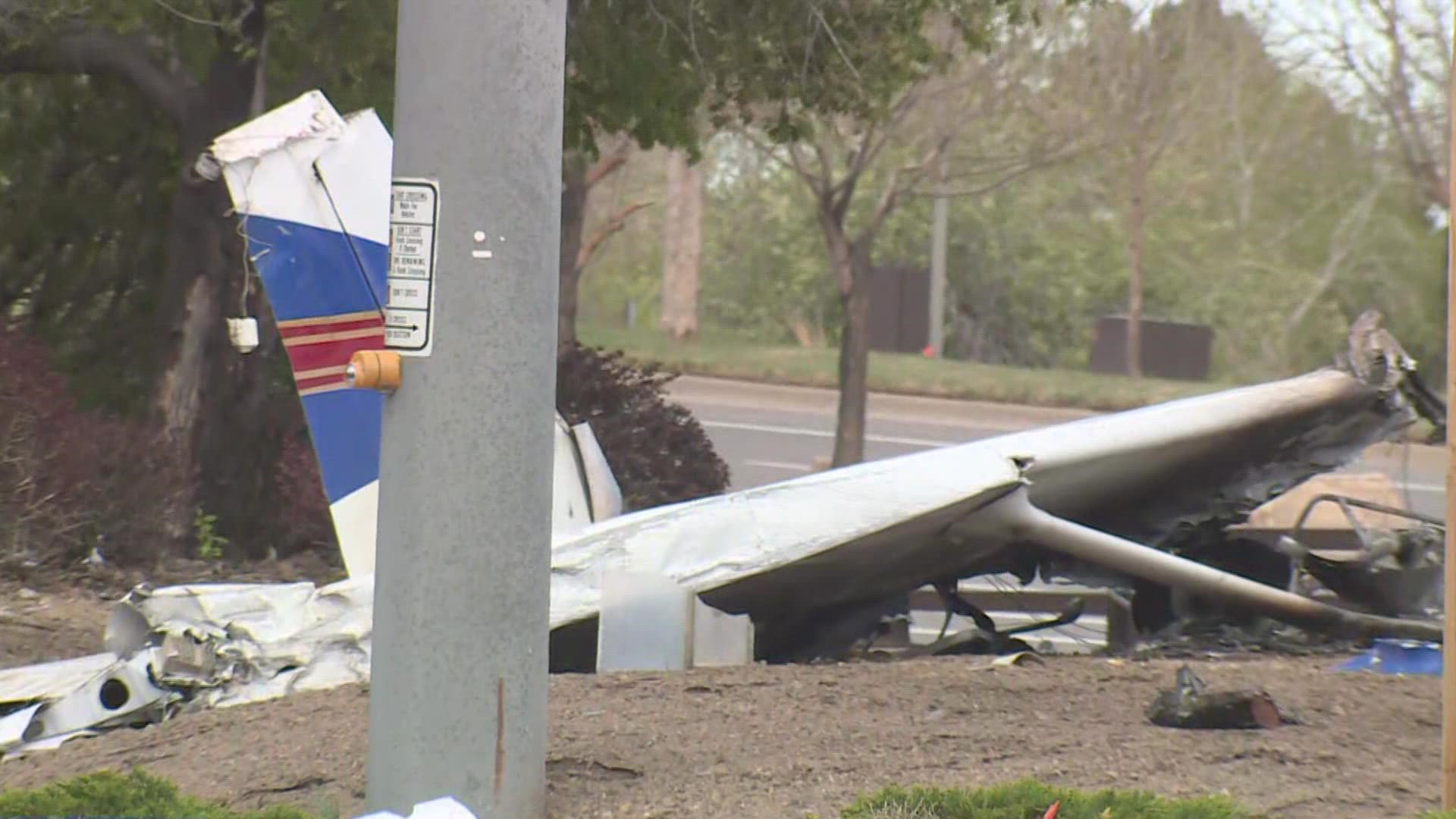 The plane crashed near Eldorado Boulevard and Interlocken Loop in Broomfield, according to North Metro Fire Rescue.