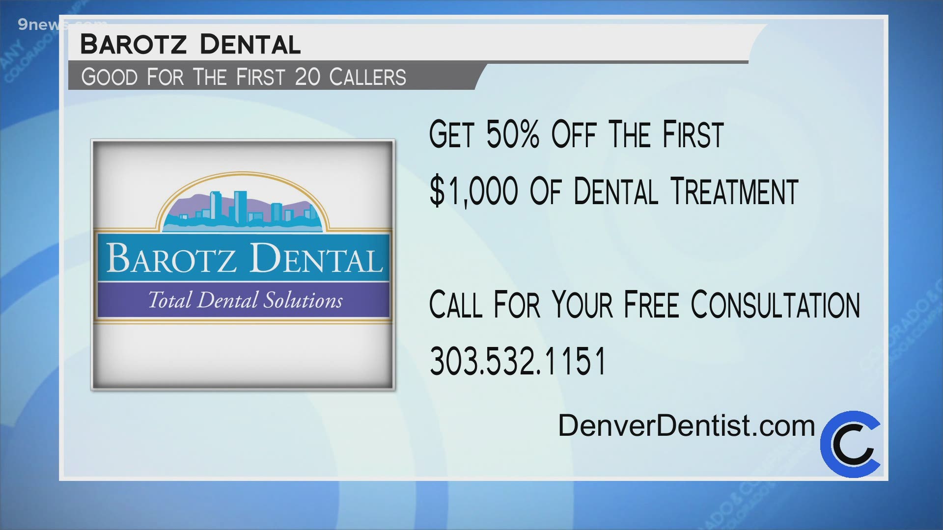 Call Dr. Barotz and his team at 303.532.1151 and let them help you get your smile back. Learn more about a free consultation at DenverDentist.com.