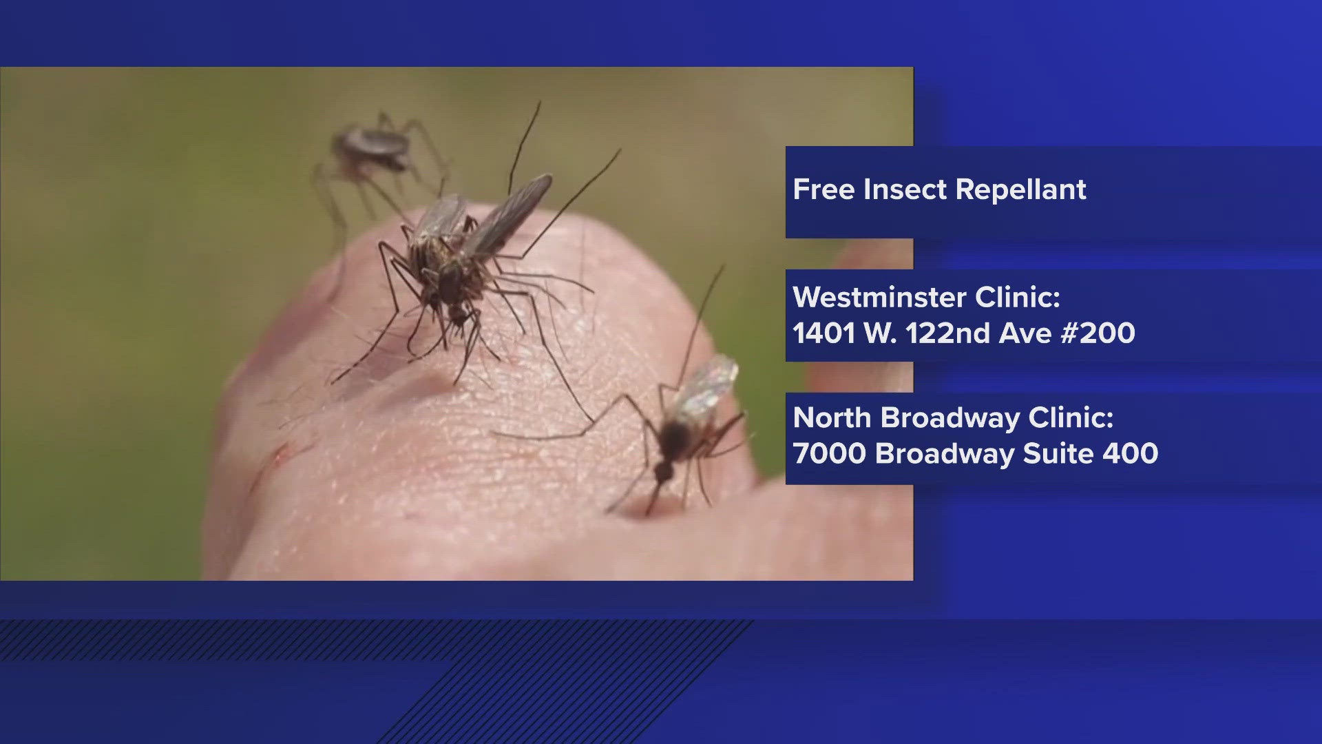 The Adams County Health Department is giving out free cans of insect repellent starting next Wednesday, August 28th.