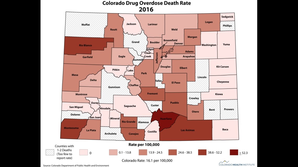 Colorado reaches record high in overdose deaths, 3 counties see a