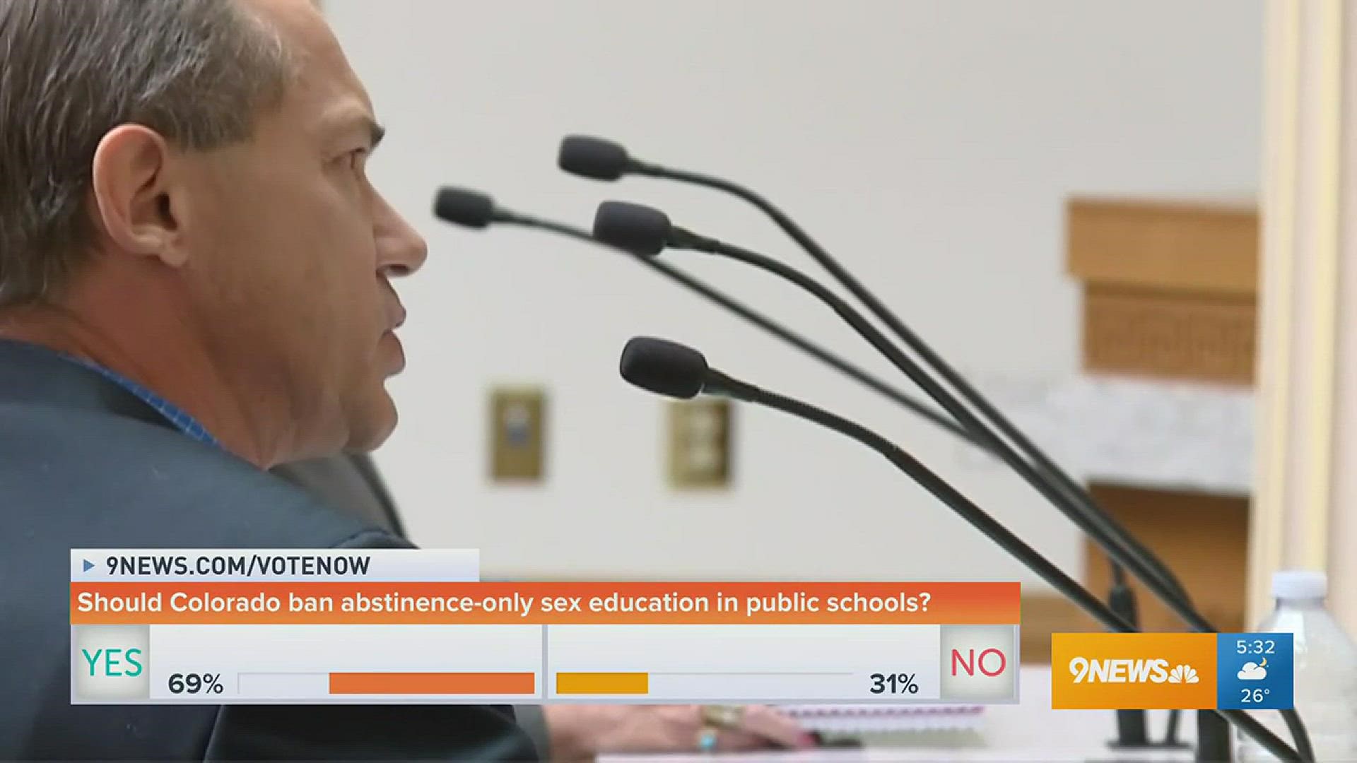 With sexual education reform becoming A fiercely debated topic at the state capital, the 9news morning team asks viewers if Colorado should ban abstinence-only sex education in schools.
