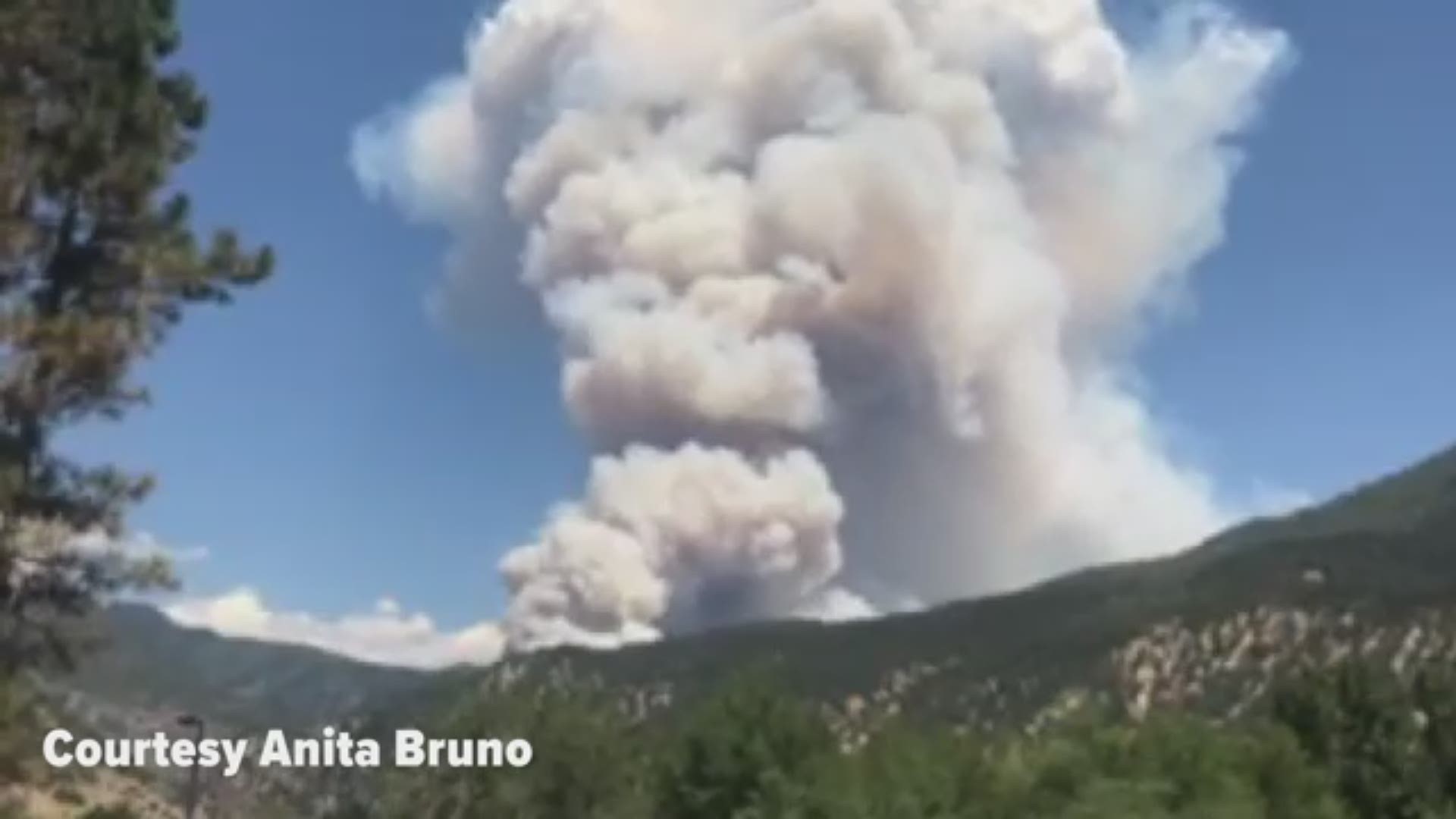 A wildfire started burning the afternoon of August 10, 2020 near Glenwood Canyon, not far from Glenwood Springs. Video courtesy Anita Bruno.