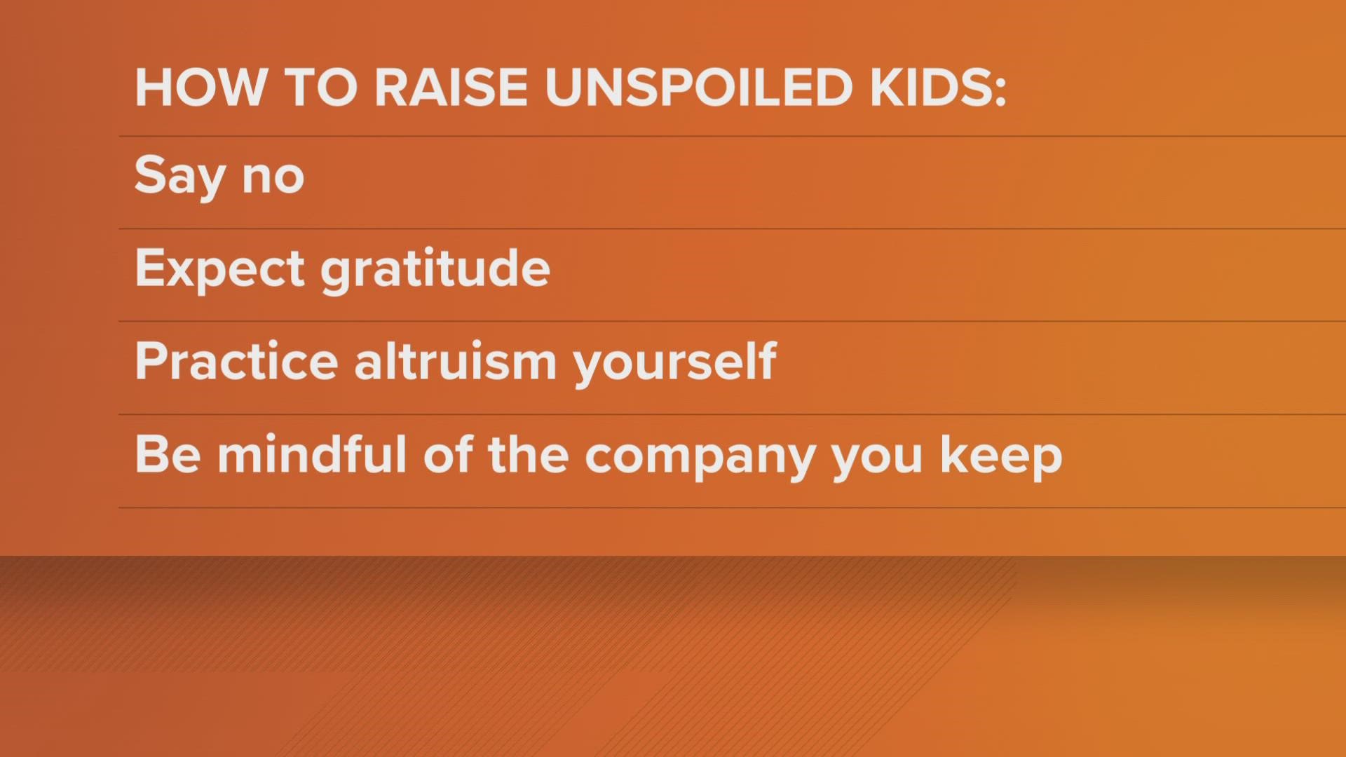 Licensed Clinical Psychologist Dr. Sheryl Ziegler talks about strategies to avoid raising spoiled children.