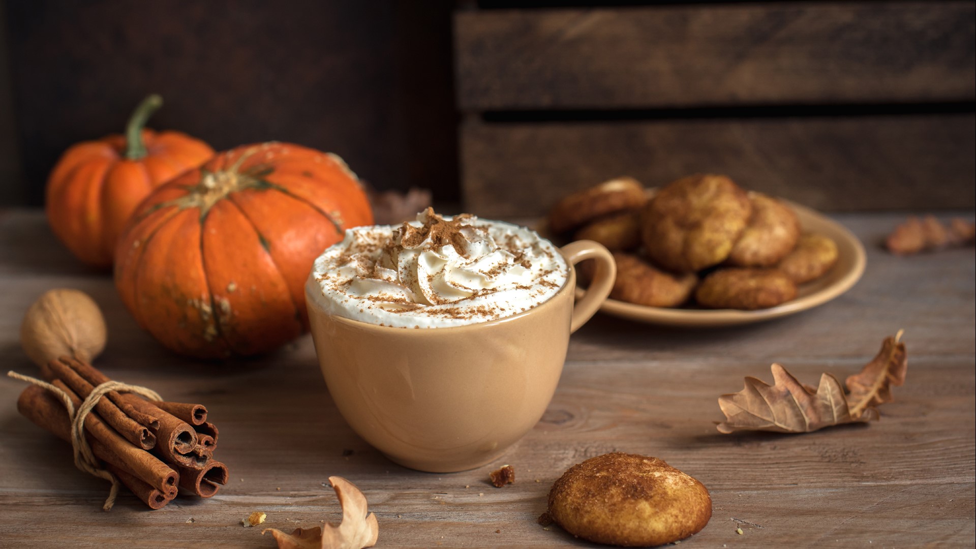 These cold temperatures making you want to snuggle up under a blanket with a warm beverage? Make a pumpkin spice latte!