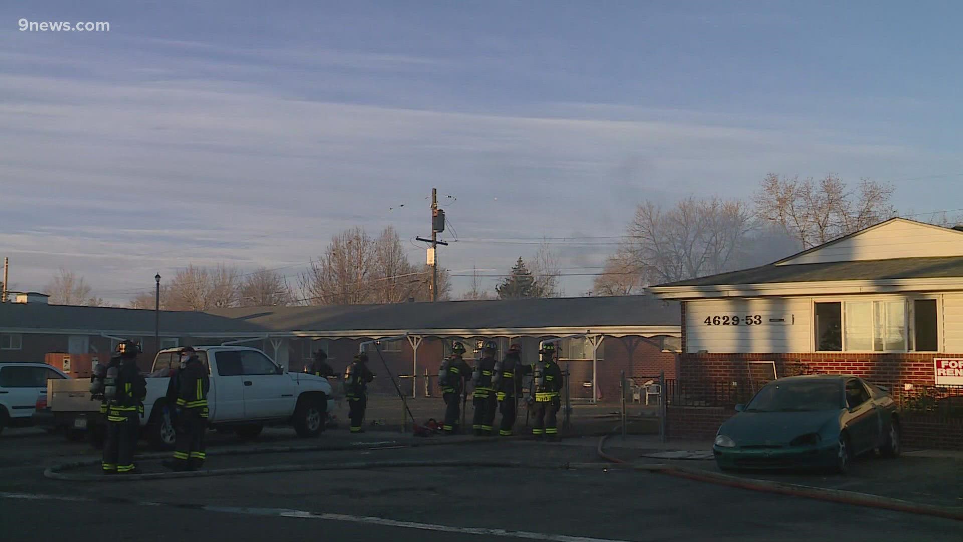 An early morning basement fire Wednesday in a Wheat Ridge apartment building left five units uninhabitable. The cause of the blaze is under investigation.