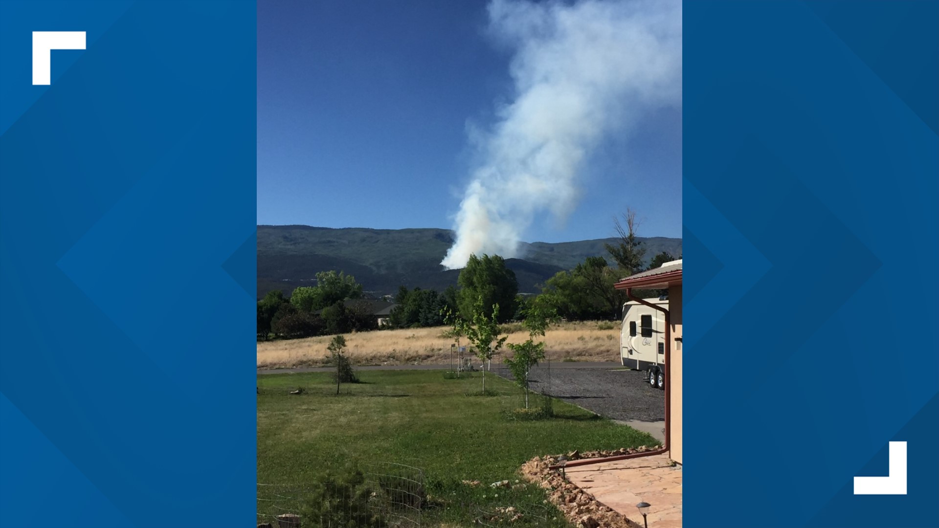 Wildfire burning in Delta County