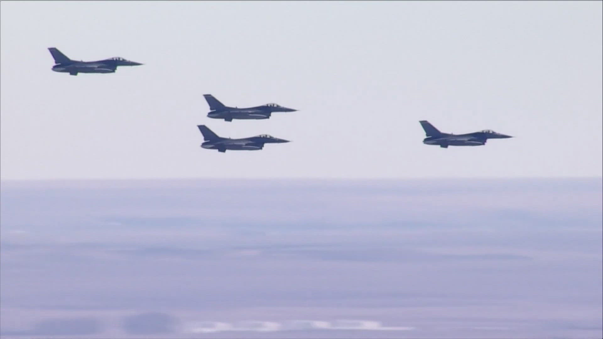 The Colorado National Guard will fly a formation of F-16 Vipers over several Colorado cities on Monday.