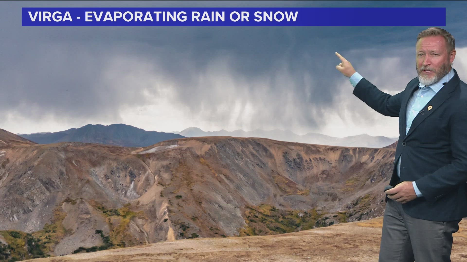 Meteorologist Cory Reppenhagen explains the weather phenomenon where rain or snow evaporates before reaching the ground.