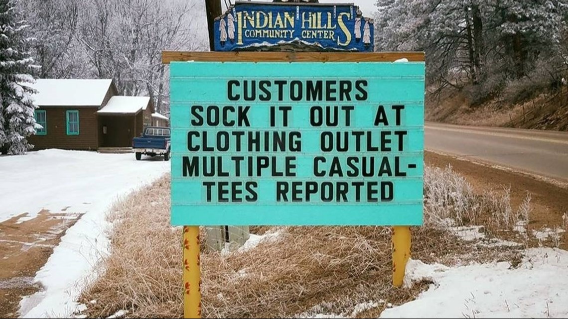 The story behind that punny sign in Indian Hills | 9news.com