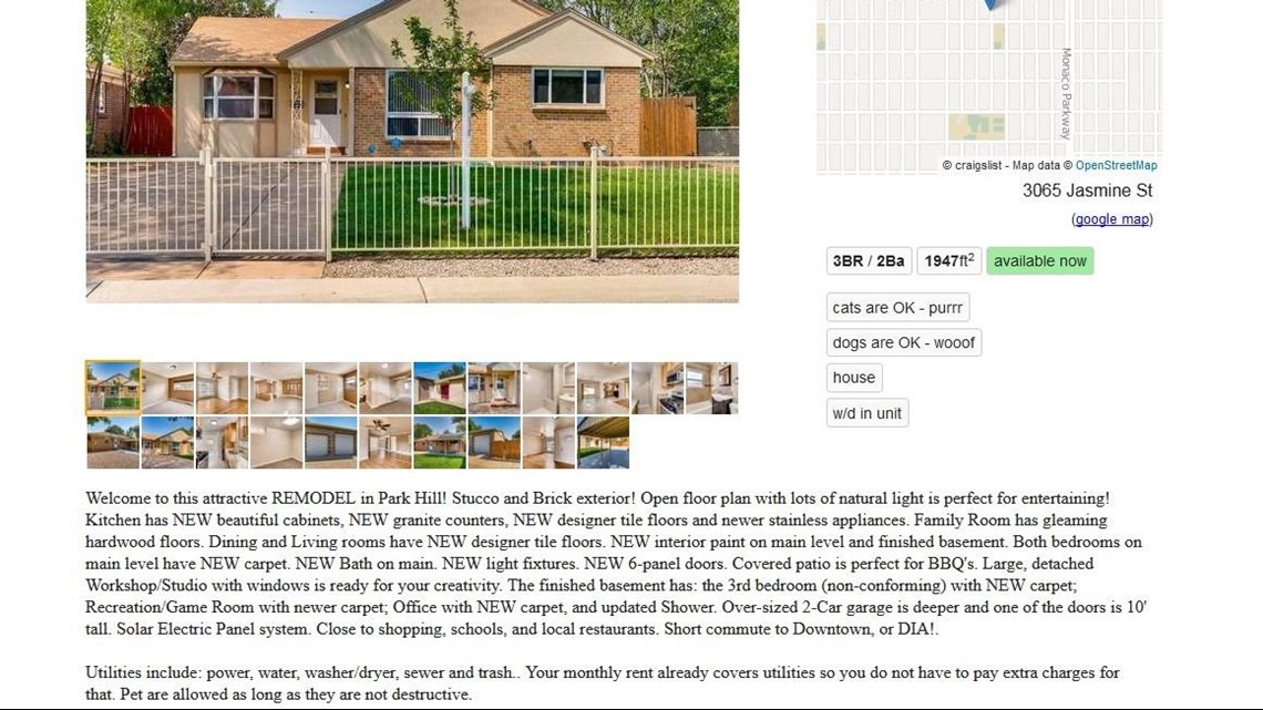 Denver homeowner's house listed as forrent on Craigslist (and it's