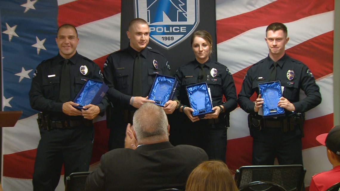 The Good Ones Northglenn Officers Recognized For Saving Man From Burning Car 9news Com