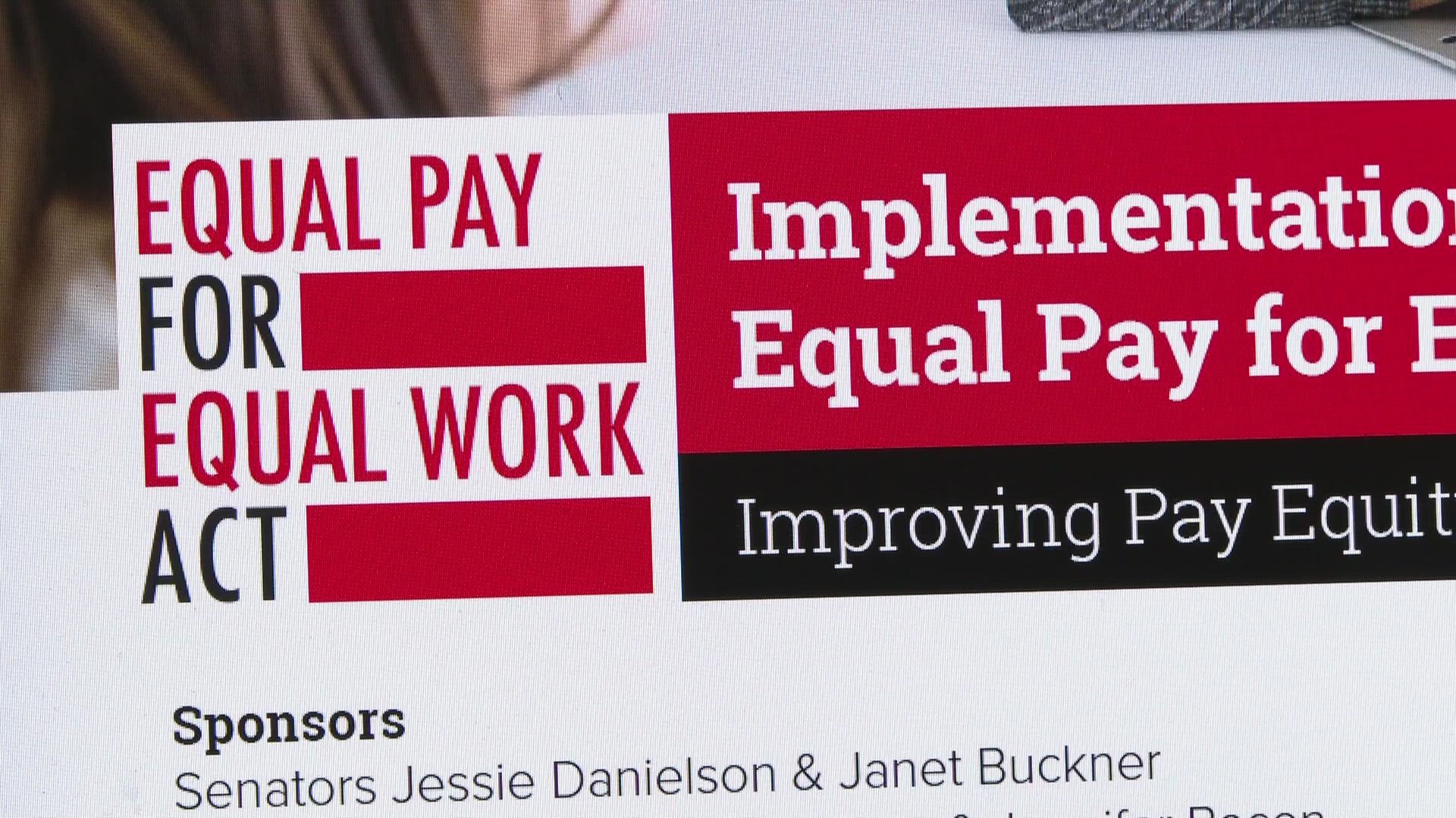 A new bill up for consideration in the state legislature intends to expand upon the original 'Equal Pay for Equal Work Act' -- which was passed before the pandemic.