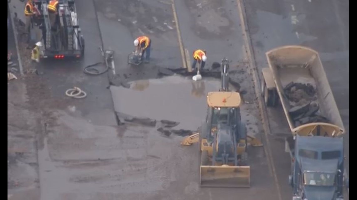 Water main break closes stretch of Sheridan | 9news.com