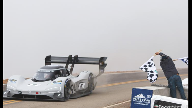 Volkswagen electric race car smashes record at Pikes Peak