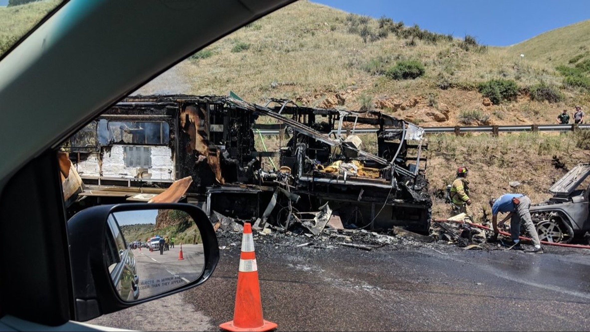 WB I-70 reopens in foothills following vehicle fire | 9news.com