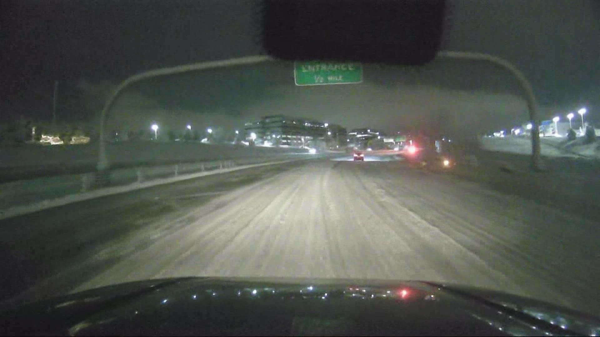 CDOT warned drivers of treacherous condition and suggested that drivers delay their commutes or even telework if possible.