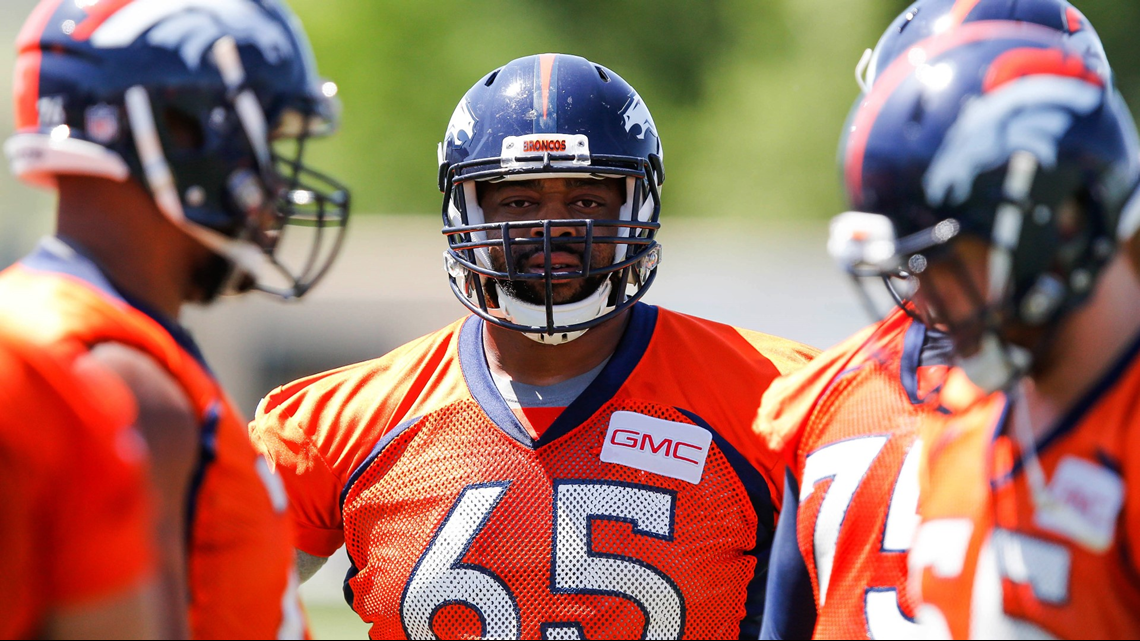 Some Broncos Linemen Appear At Training Camp With Unusual Extra Padding On  Outside Of Helmets - CBS Colorado