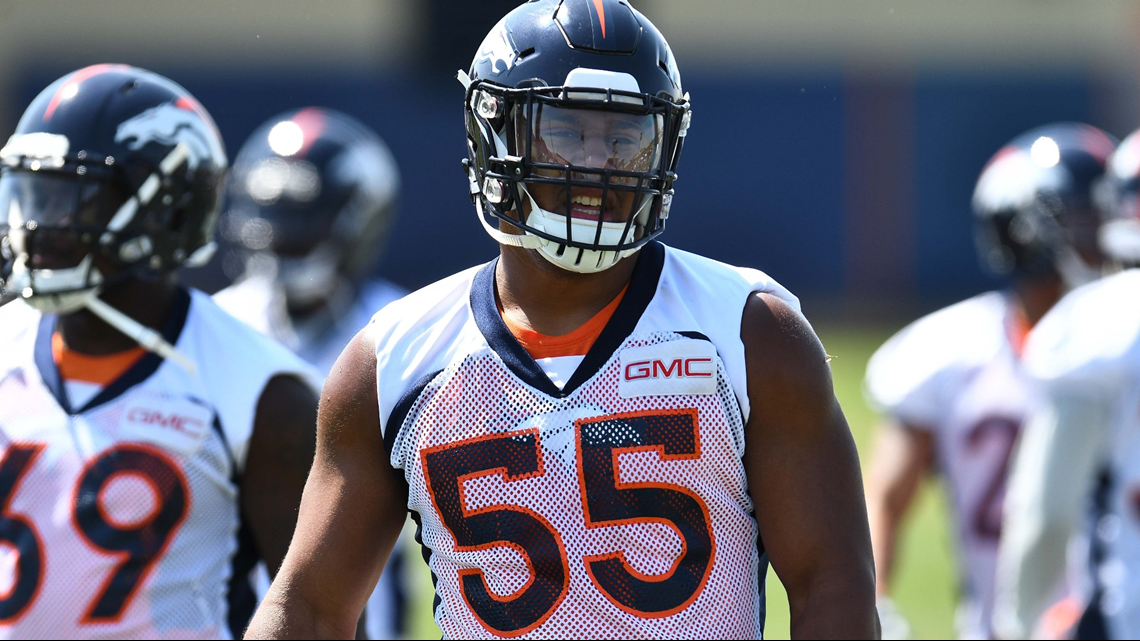 Some Broncos Linemen Appear At Training Camp With Unusual Extra Padding On  Outside Of Helmets - CBS Colorado