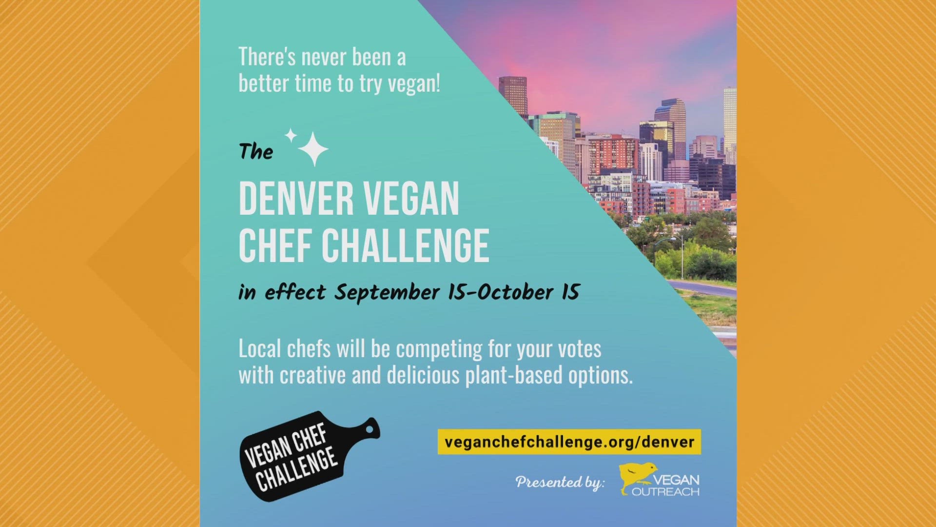 It's a month long challenge where local chefs will create new vegan menu items and make it available in local communities.