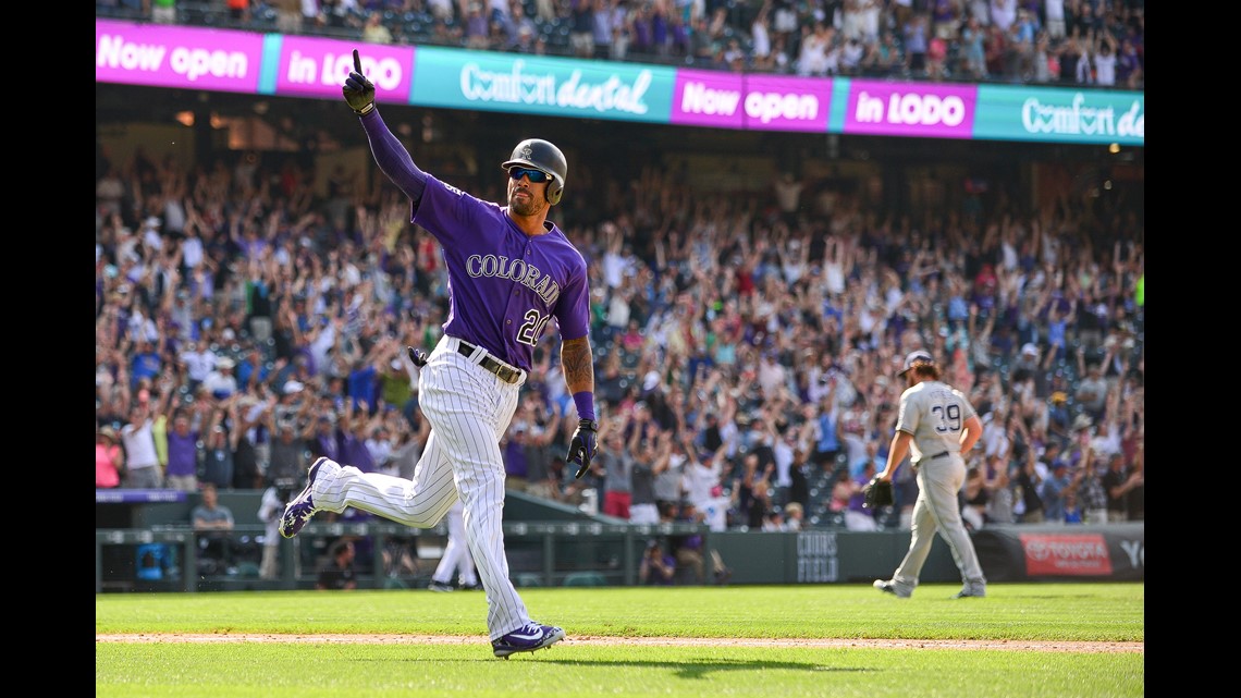 38-year-old outfielder Matt Holliday returns to the Rockies