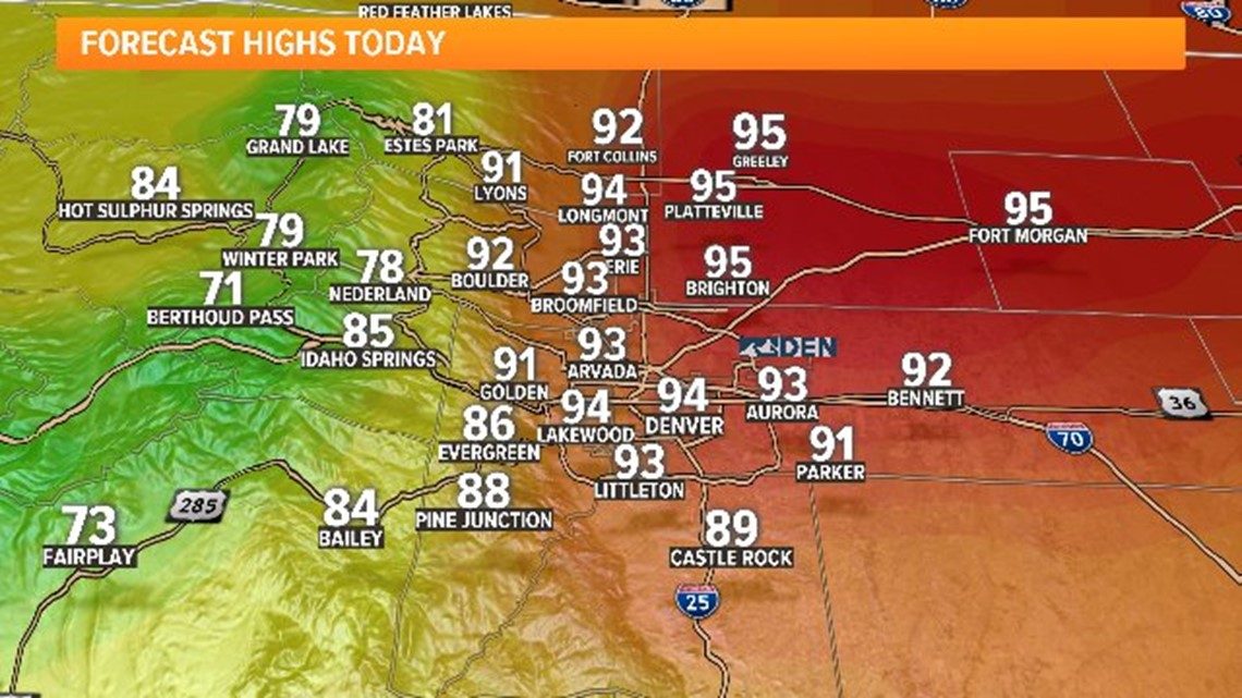 Another day with record breaking heat in Denver